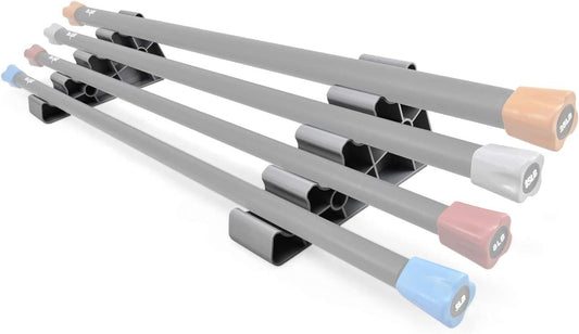 Yes4All Weighted Bar Rack/Weighted Bar Holder Storage for Home Gym, Garage Gym, Fitness Accessory Suitable for Holding Weighted Bars, Aerobic Bars - Pair