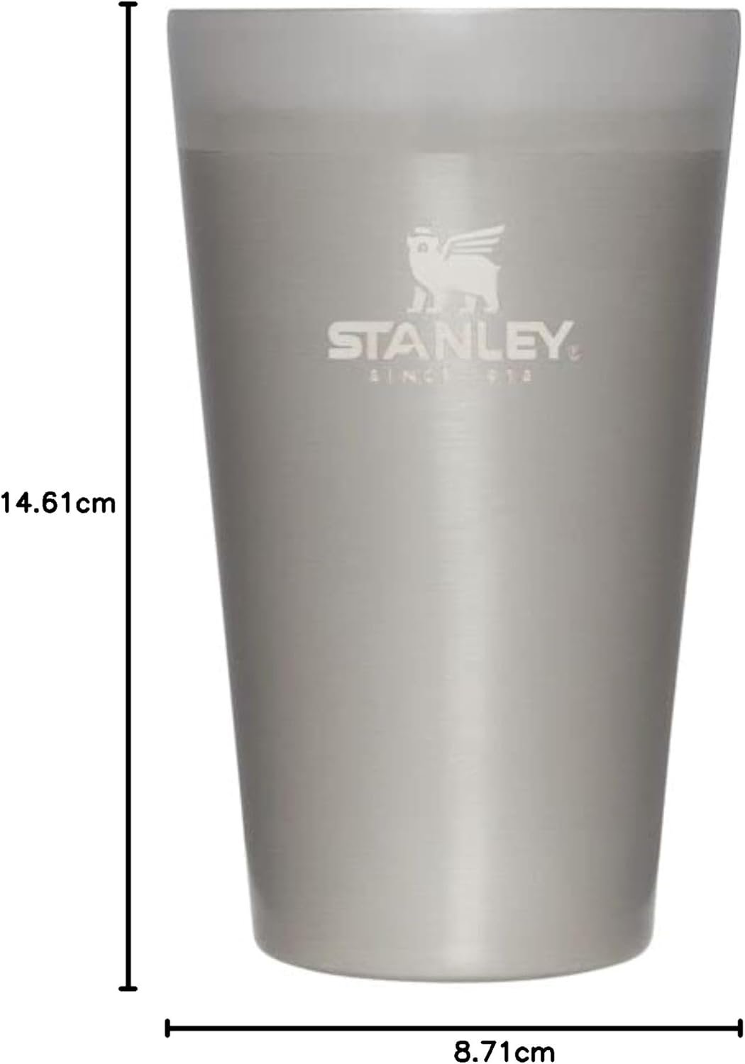 Stanley Adventure Stacking Beer Pint Glass 16oz | Stackable Drinking Cup for Cold Beverages | Dishwasher Safe | Insulated Stainless Steel Tumbler | BPA-Free | Stainless Steel