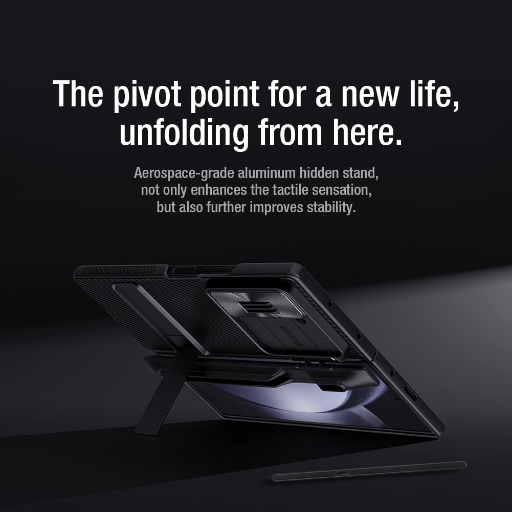 COCOING for Samsung Z Fold 6 Case with [S Pen Fold Edition] & Slide Camera Cover & Pen Holder,with Screen Protector&Kickstand Phone Case for Samsung Galaxy Z Fold 6
