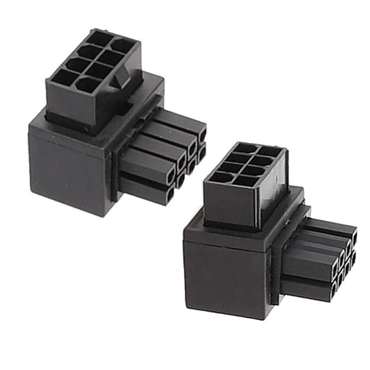 CY Adapter 2pcs/lot ATX 8P EPS Male to Female 90 Degree Up Down Angled Power Header for CPU 12V