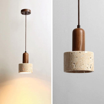 YPDTSNGV Simple Creative Bedroom Bedside Chandelier Wabi-sabi Style Yellow Travertine Bar Living Room Premium Feeling Pendant Light Dining Room Ambience Decorative Ceiling Light Fixture