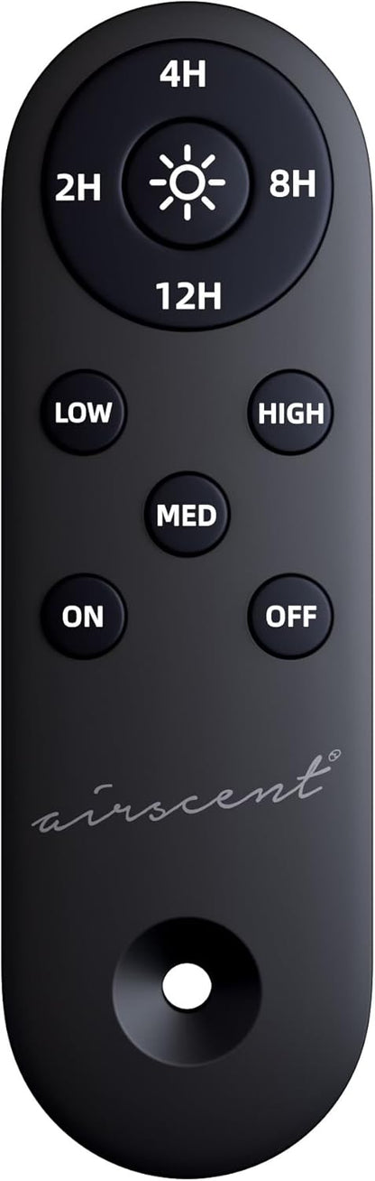 The AirScent Wireless Essential Oil Diffuser - Waterless Diffuser for Aromatherapy Oils - 100mL Capacity - 1000 Sq Ft Coverage - Smokey Black Aromatherapy Oil Diffuser for Homes, Offices & Hotels