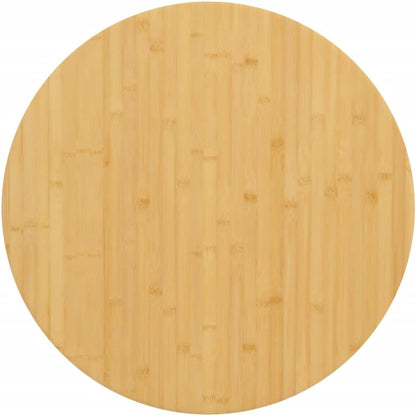 Round Bamboo Dining Table Top Replacement, 80 x 4 cm, Commercial Use for Café, Ristorante, Hotel, Brown Bamboo Coffee Table, Durable and Stylish