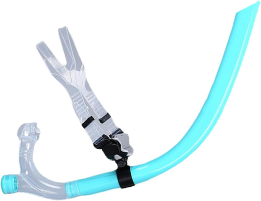 Swim Snorkel Lap Swimming, Dry Top Snorkel Tube with Soft Silicone Mouthpiece Adjustable Training Headstrap, Comfortable Diving Gear Ideal for Water Workouts and Scuba Practice
