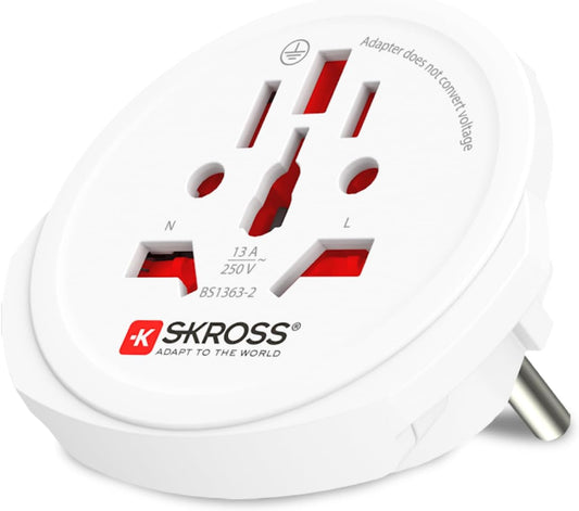 SKROSS Country Travel Adapter - World to Europe - white