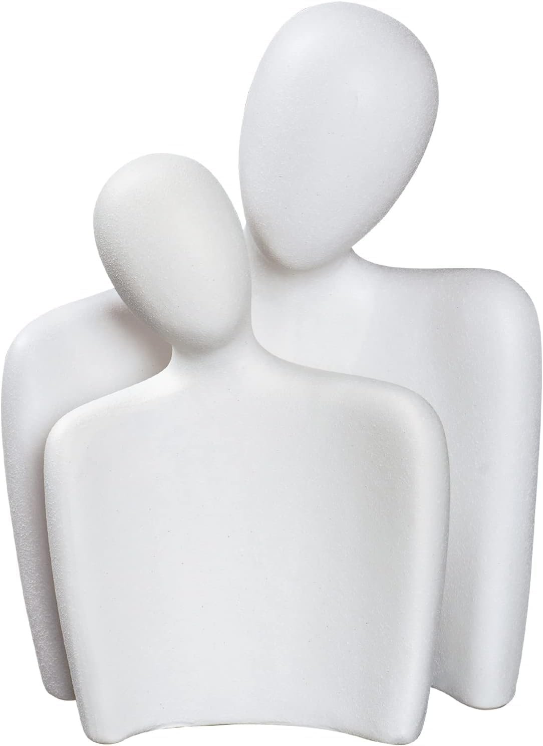 Kityemo Statua di coppia in ceramica, Decorazione scultura astratta, Statua d'amore creativa come ornamento per soggiorno camera da letto ufficio, Figurina bianca, Regali per coppia.
