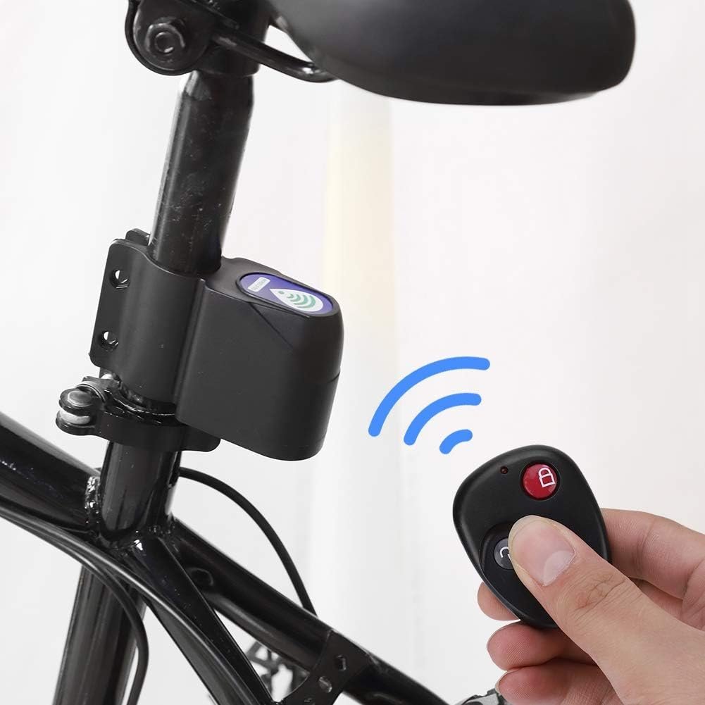Anti-Theft Bike Lock 120dB Alarm Security Lock 0.1kg Ultralight Wireless Remote Control Alarm