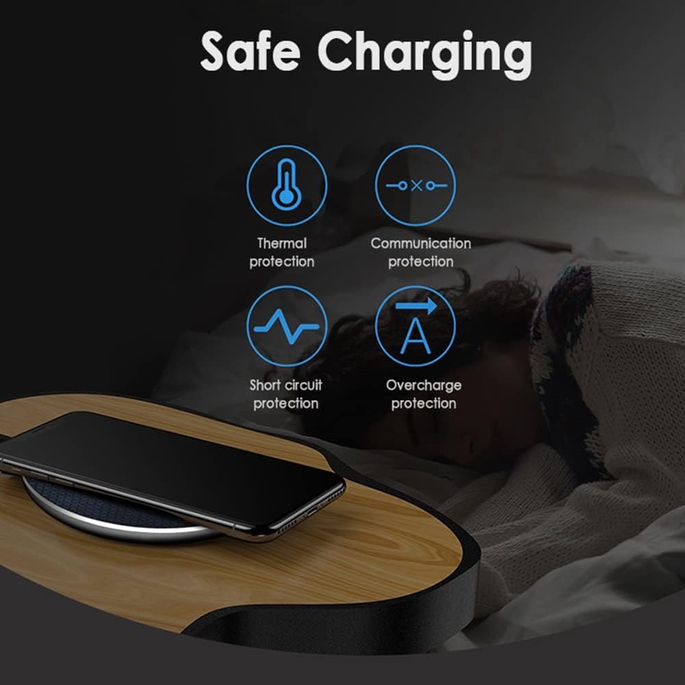 Qi Wireless Charger 10W Fast Wireless Charging Dock Wireless Charging Pad with Anti-Slip Rubber Base Slim Wireless Charger for Android Cell Phone (Black)