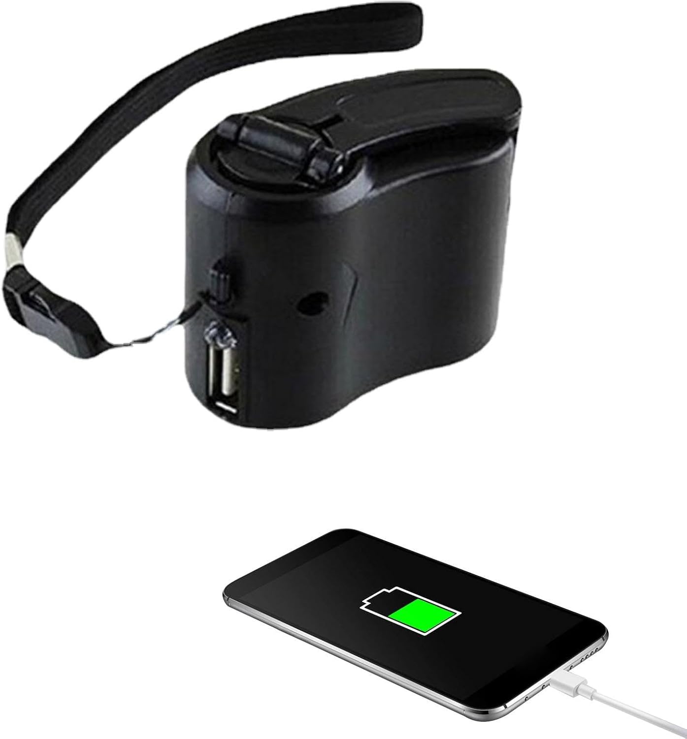 Hand Crank Generator Charger, Hand Crank Phone Charger, Outdoor Hand Crank Charger, Power Bank Fast Charging Solar Charger for Outdoor Activities, Traveling, Camping