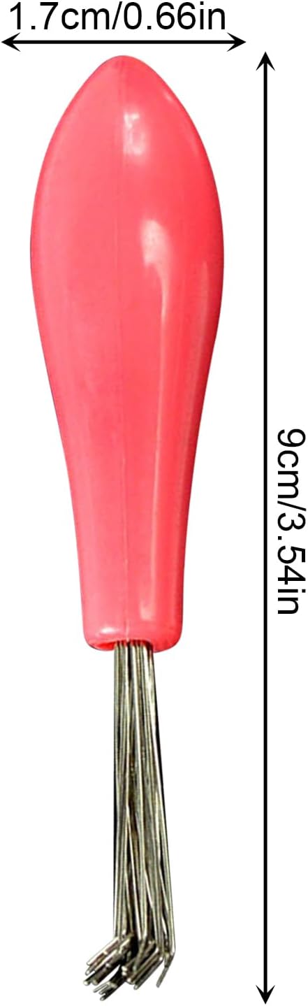 Hair Brush Cleaner, Small Cleaning Tool, Dust Wire Rake Remover, 3.54x0.67 inches, Ergonomic Handle Design, Ideal for Haircut Maintenance, Styling Lint, Dirt Removal
