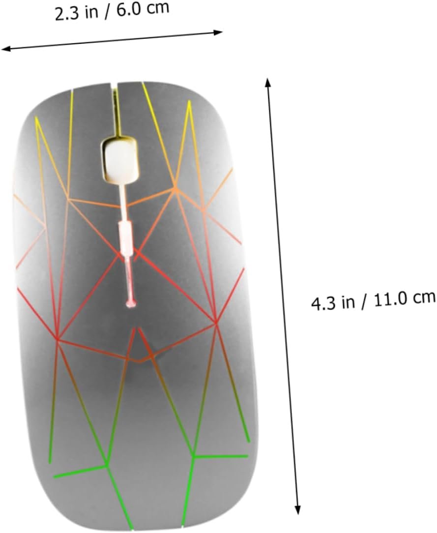 Uonlytech Upgrade Your Desk Double-Jointed Wireless Mouse Silent RGB Lighting / -c for Home/Office Use