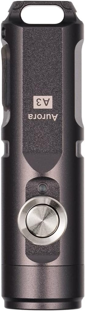RovyVon A3 Gen 4 USB C Rechargeable EDC Flashlight 650 Lumens Super Bright Outdoor Mini Keychain Flashlights for Everyday Carry, Camping, Thanksgiving, Xmas Gift(Gun Grey)