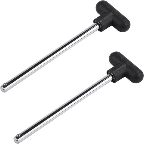 2pcs T-Shaped Weight Stack Pin, Pin Tensile 3/8 Inch Diameter 6 Inch Locking Space Heavy Duty Gym Pin Weight Extension Machine Selector Pin for Home Gym Exercise Part Accessories