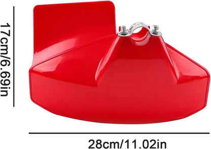 Weeder Protective Cover, Lawn Mower Guard Board Shield, Rugged Construction Safety Tool, Perfect for Trimmers, Lawnmowers, and Irrigation Equipment in Yard Maintenance, 280 g Red