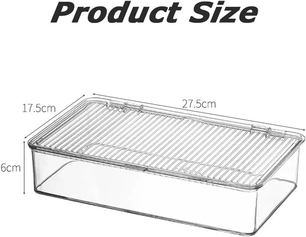 2 Pack Storage Container,Bacon Container,Meat Storage Case,Bacon Keeper,Cold Cuts Meat Saver,with Lid Easy Access Good Sealing Multi purpose Storage Container,for Refrigerator