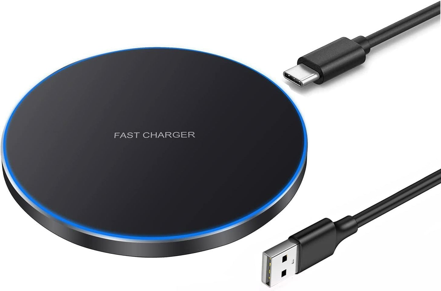 Fast Wireless Charging Pad Compatible with iPhone 16 15 14 13 12 11 Pro Max/13 12 Mini/XR/XS/X,Samsung Galaxy Z Fold/Flip,S24/S23/S22/S21/S20/Note 20,Pixel 9 Pro,AirPodPro/Galaxy Buds/Pixel Buds