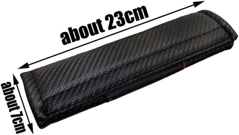 2 Pieces Seat Belt Pads, for Ford ST Carbon Fibre Seat Belt Cover Logo Car Interior Styling Accessories
