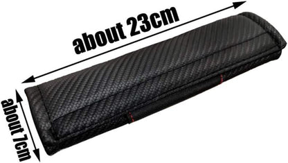 2 Pieces Seat Belt Pads, for Ford ST Carbon Fibre Seat Belt Cover Logo Car Interior Styling Accessories