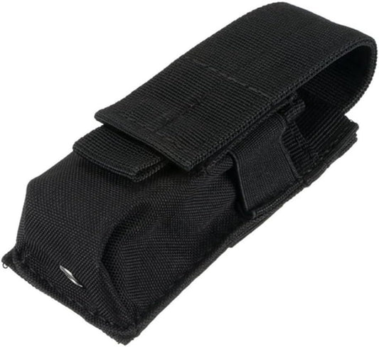 Poemtian Flashlight Pouch Nylon Flashlight Torch Pouch Tactical Flashlight Holster Belt Holster Holder Torch Carry Case for Climbing Trekking Outdoor Activity
