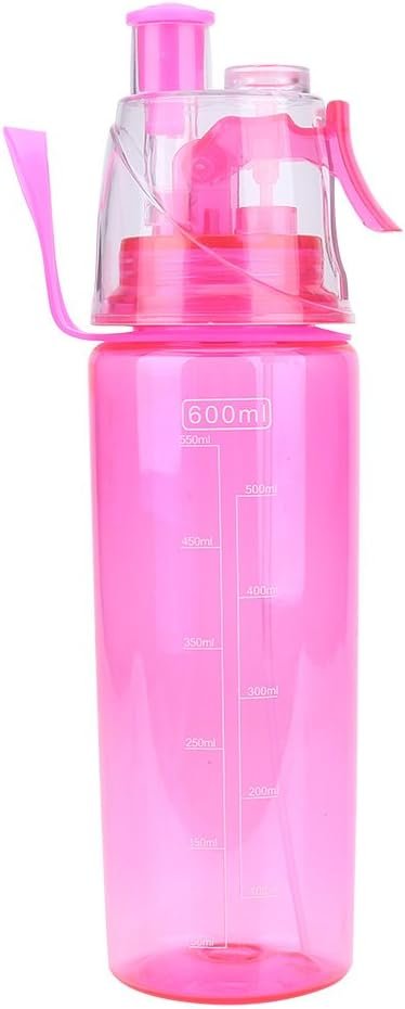 Mist Spray Water Bottle 600ml Portable Sport Water Bottle Anti-Leak Drinking Cup with Mist Hydration
