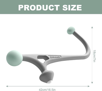 Massage Cane for Neck, Back & Shoulders – Handheld Deep Tissue Massager with Ergonomic Hook Design – Myofascial Release Tool for Trigger Points, Muscle Knots & Tension Relief – Portable Therapy Stick