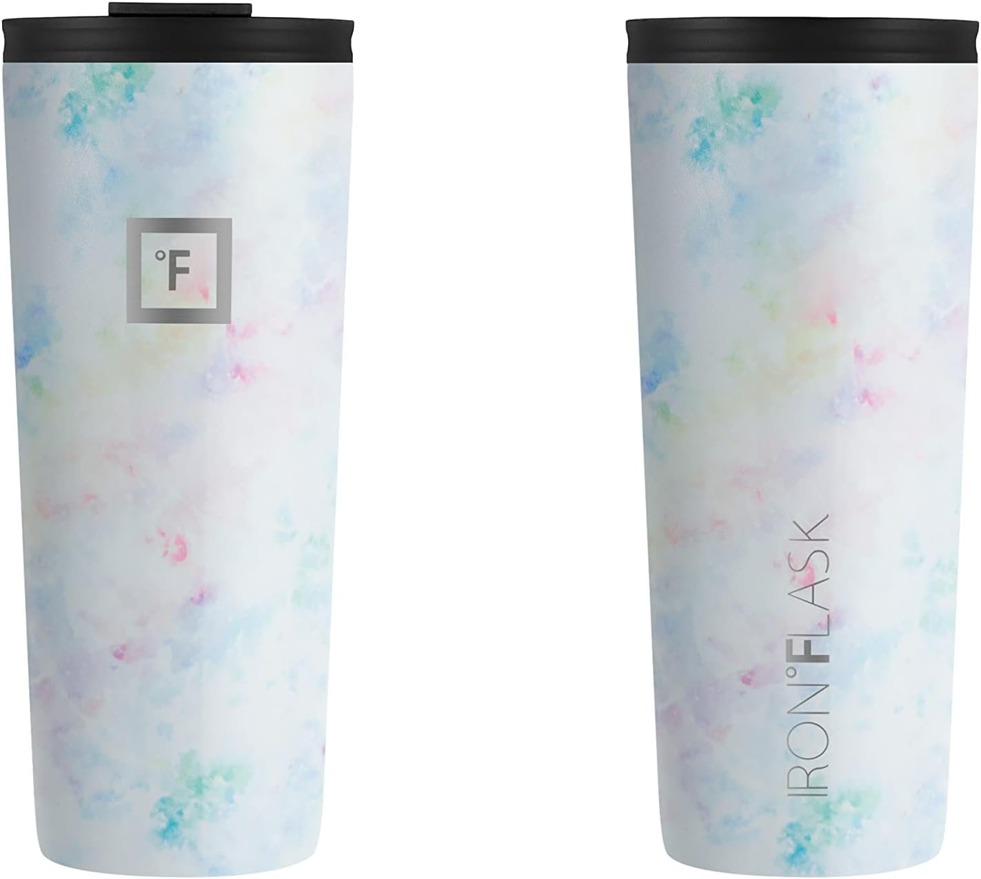 IRON °FLASK Classic Tumbler - 2 Lids, Vacuum Insulated Stainless Steel Water Bottle, Double Walled, Drinking cup, Thermos Travel Mug (Pearl, 24 oz Solid Lid)