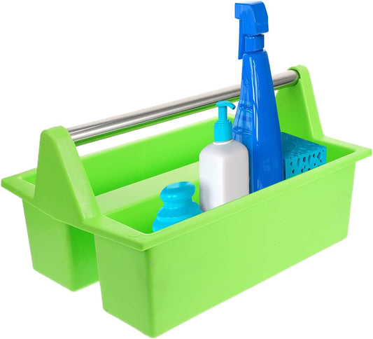 Cleaning Bucket, Multipurpose Cleaning Storage Basket with Handle, Large Capacity Lightweight Organizer Bin, Portable Utility Tool Box for Dorm Room, Home Use, Car Care, Bathroom Supplies
