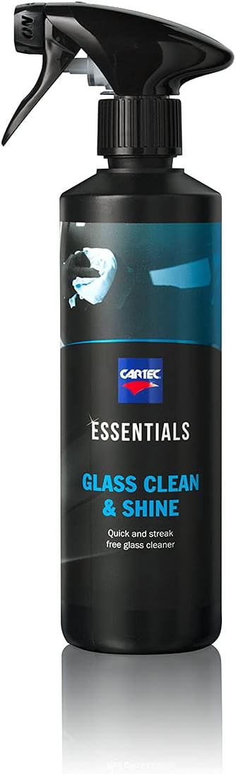 Cartec Glass Wash Cleaner Degreases and Removes Nicotine Without Leaving Streaks Essentials Glass Clean & Shine – 500 ml