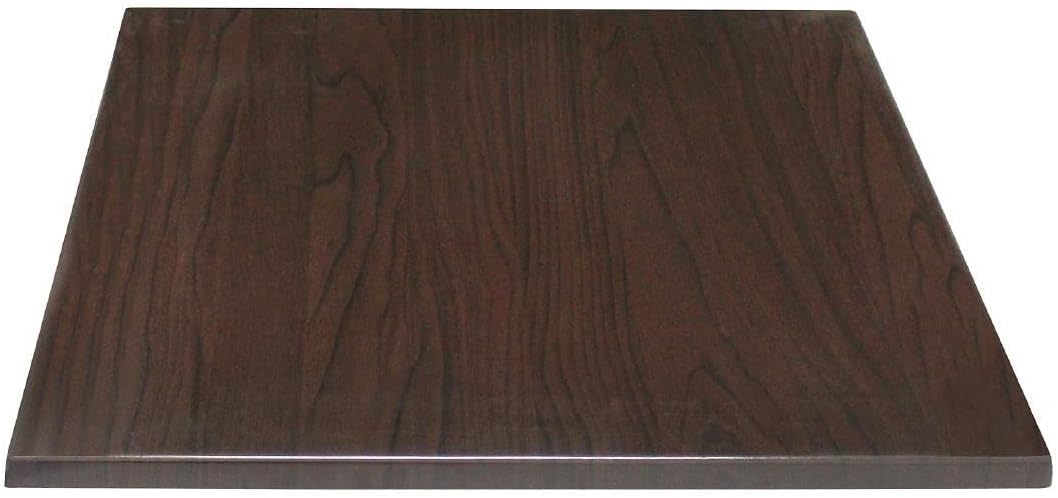 Bolero Square Table Top, 700 mm Size, Dark Brown