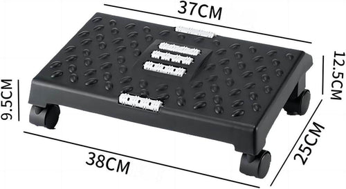 Movable Massage Foot Rest Stool，Ergonomic Foot Massager with Roller Stool， Work from Home Essentials for Under Desk.