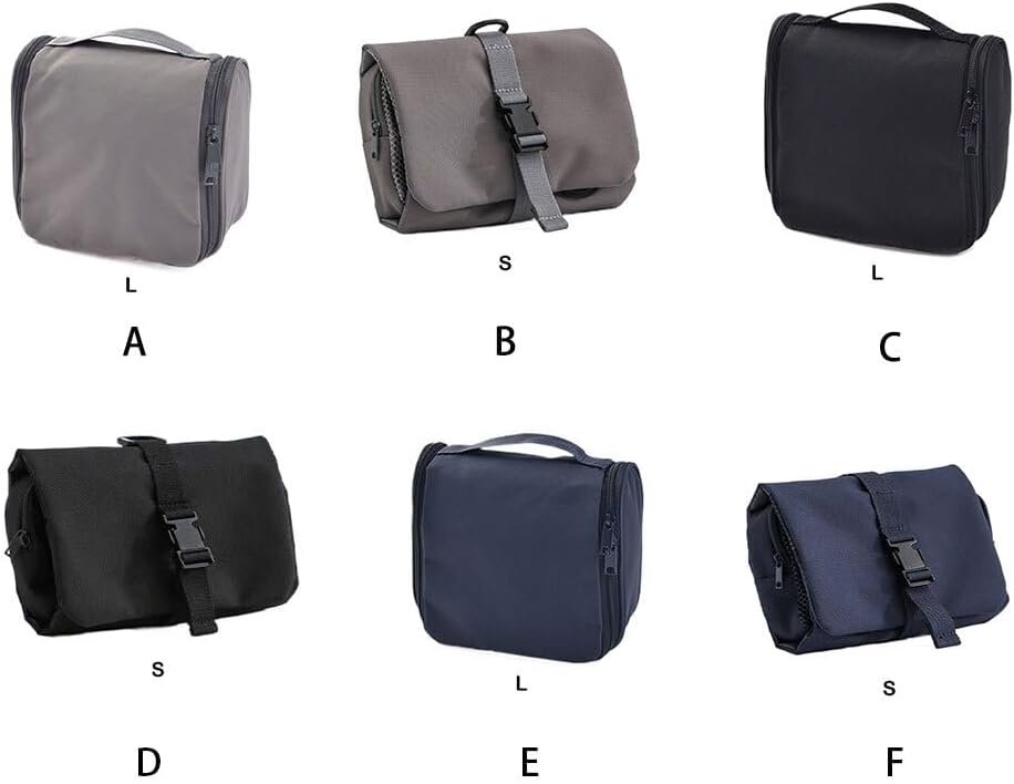 Generic Travel Hanging Toiletry Wash Bag Convenient Storage Solution For Hygiene Essentials Suitable For All Kinds Of Cosmetics, Black, S