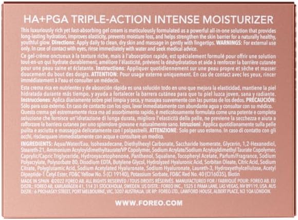 FOREO Total Facelift Bundle - BEAR 2 Advanced Microcurrent Facial Device + SUPERCHARGED SERUM 2.0 30 ml + SUPERCHARGED HA+PGA Triple Action Intense Moisturizer 15 ml - Anti Aging - Skin Care Tools