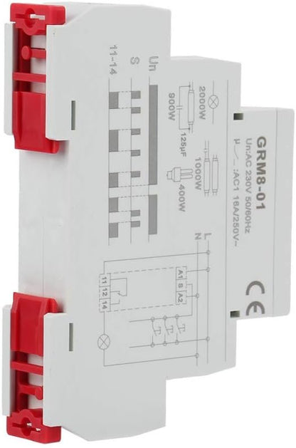 GRM8-01 Electronic Impulse Relay Latching Memory AC 230V for Home Automation
