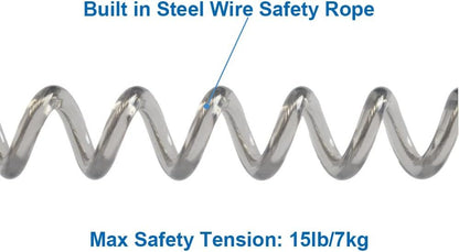 Lix&Rix Coiled Lanyards with Carabiner, Ring and Quick Release Detachable Buckle for Fishing Equipment Keys, Cards, Tools