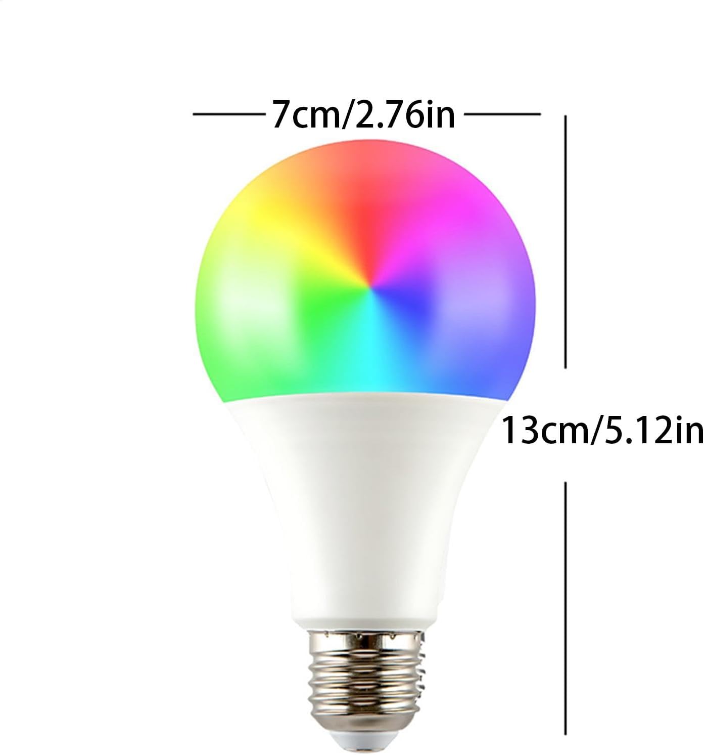 Generico Color Changing Smart Light Bulbs, Wireless LED Bulbs for Living Room and Bedroom, Dimmable RGB WiFi with 16 Million Colors, Music LED Bulb for Custom Lighting Experience