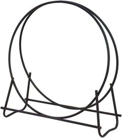 Round Steel Firewood Racks Heavy Duty Holder Log Rack Hoop Log Hoop Heavy Duty Firewood Racks (Color : Black Size : 101x101CM) (Black 101x101CM)