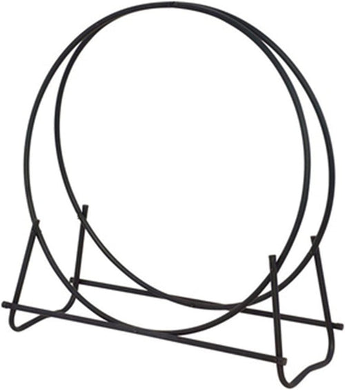 Round Steel Firewood Racks Heavy Duty Holder Log Rack Hoop Log Hoop Heavy Duty Firewood Racks (Color : Black Size : 101x101CM) (Black 101x101CM)