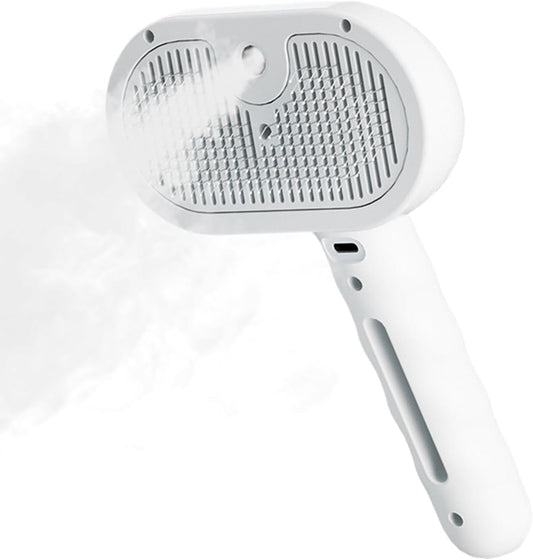 USB Rechargeable Spritz Defur Comb for Cats, Pet Hair Remover Brush, 35ml Water Tank, Indoor Cat Grooming Tool, Dog Hair Remover, Pet Spray Depilatory Comb