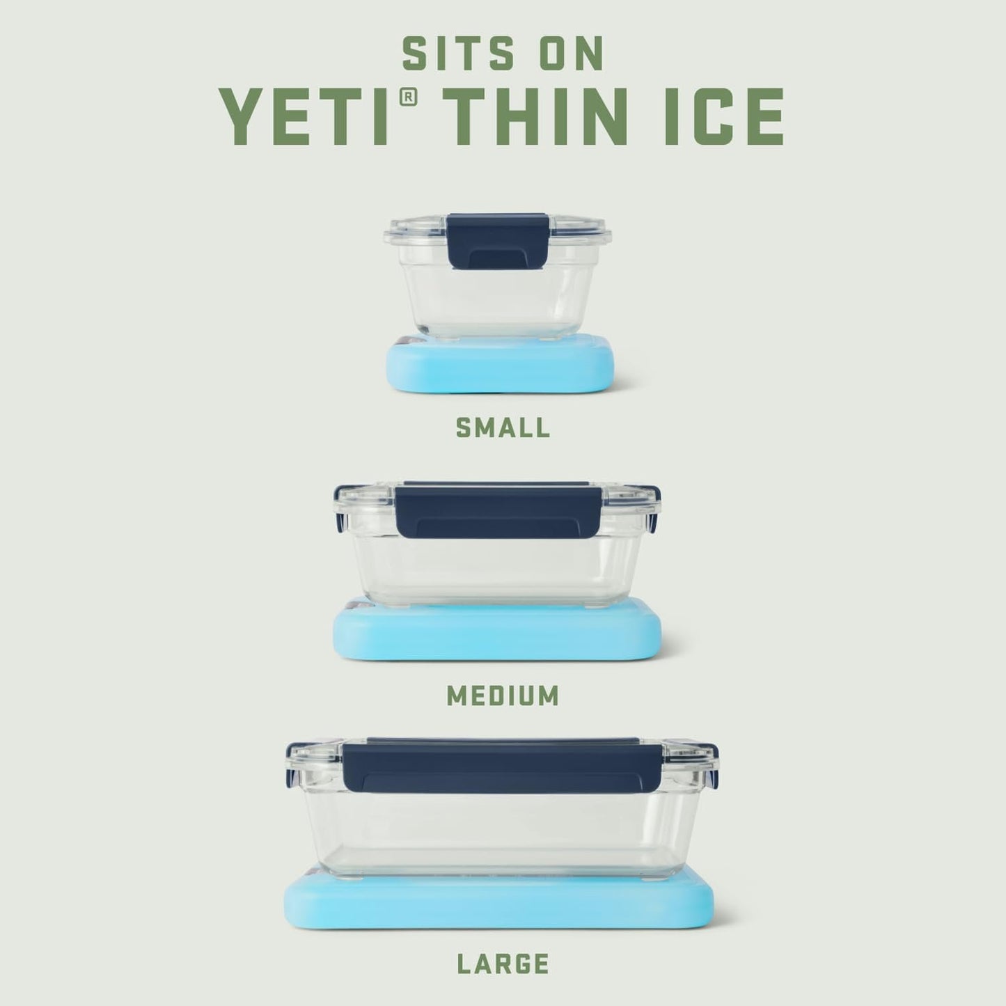 YETI Food Storage Container, BPA Free, Locking & Airtight Lid, Microwave & Freezer Safe, Leak-Proof, Cooler and Thin Ice Compatible, Navy, Large
