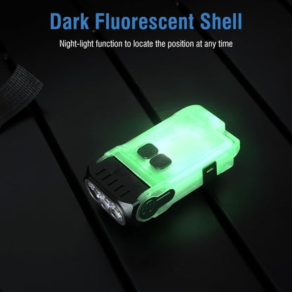 PEAUS V15 LED EDC Flashlight - 1200 Lumens, USB C Rechargeable, 10 Modes, Pocket Light with Warm/Red Light, Clothing Clip, IP67 Waterproof, 80° Rotating Head - Ideal for Survival, Tactical Use