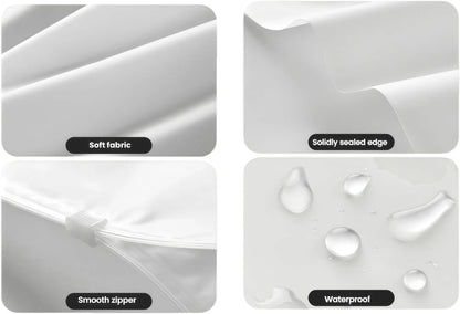 25 Pcs Reusable Travel Storage Bags, Frosted Plastic Bag for Clothing with Resealable Zipper - Waterproof Clothes Packaging Bag for Shoes, Cosmetics, Toiletries Organization