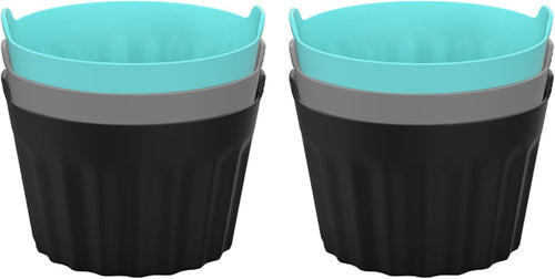6 Pcs Ramekins for Air Fryer Silicone Large Muffin Cases Nonstick Egg Poacher Silicone Mould Bakeware Easy Release Ramekins Baking Cups for Muffin Cupcakes Eggs Pudding
