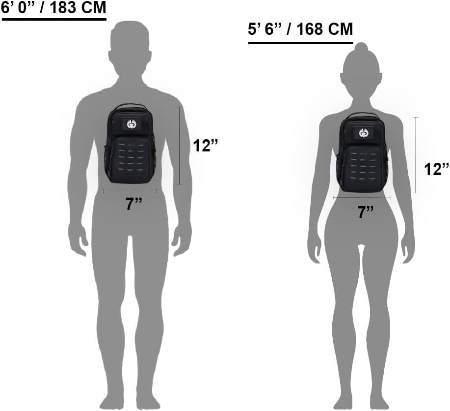 TORCH Sling Bag Single Shoulder Crossbody Backpack Urban Outdoor Sports Military Style MOLLE Travel Pack for EDC Gear V2 Black, Black, 10L, ['Sling Bag']