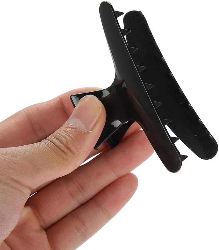 Hair Claw Clamp, Made of Durable Plastic with Good Tension Hairdressing Tool 12pcs/set Black Butterfly Hold Hair Clip