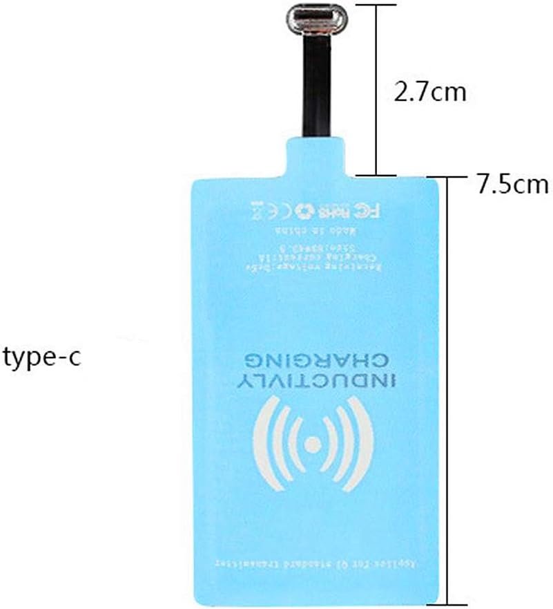 AISHEMI Wireless Charging Receiver Adapter with Fast Smart Microchip Technology for Samsung LG Huawei Sony Motorola Xiaomi Alcatel All Android Device USB Type-C
