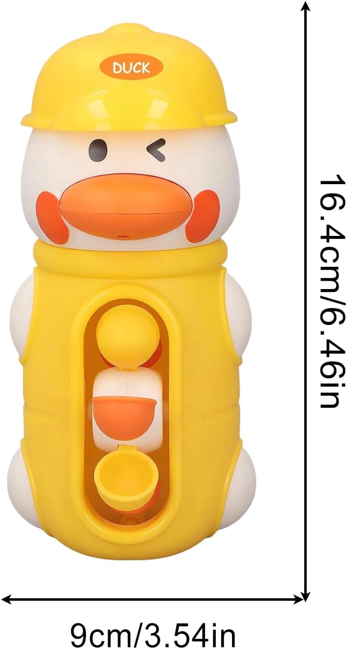 Bath Toys Kids, Duck Shaped Water Play, Rotatable Waterwheel Game, Sensory Shower Fun, 6.46x3.54 Inches, Interactive Activity for Ages 2-4, Boys, Girls, Birthday