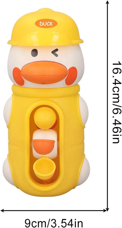 Bath Toys Kids, Duck Shaped Water Play, Rotatable Waterwheel Game, Sensory Shower Fun, 6.46x3.54 Inches, Interactive Activity for Ages 2-4, Boys, Girls, Birthday