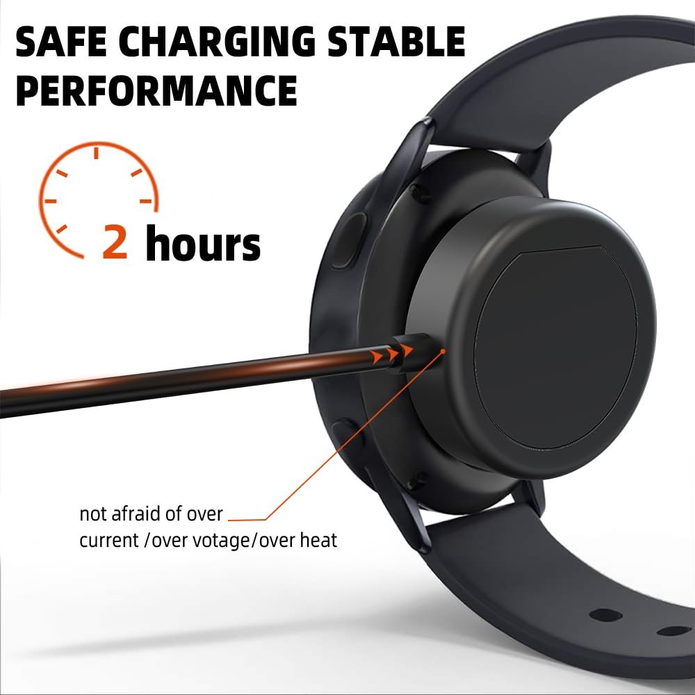 DEEN Charging Cord 【2023 Upgraded】 for Samsung Watch Charger - Fast Secure Wireless Charger Compatible with Samsung Galaxy Watch Charger 6/6 Classic/5/5 Pro/ 4/4 Classic/3/Active 2/Active