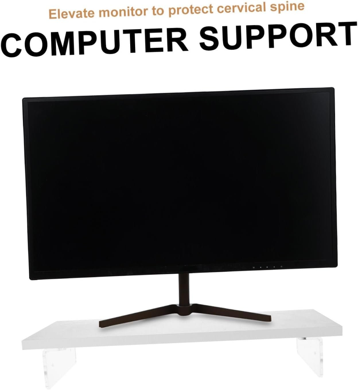 jojofuny Acrylic Monitor Stand Riser Sturdy Desktop Laptop Riser for Home Office Compact Design Ergonomic Height for Improved Eye Level and Workspace Organization