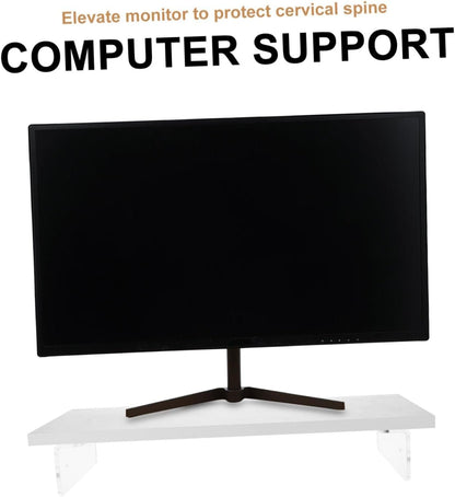 jojofuny Acrylic Monitor Stand Riser Sturdy Desktop Laptop Riser for Home Office Compact Design Ergonomic Height for Improved Eye Level and Workspace Organization